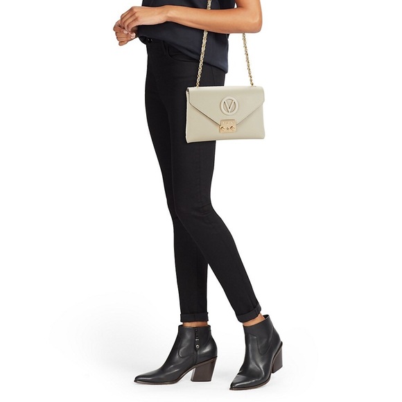 Valentino Bags Valentino Isabelle Leather Crossbody Bag Milk Beige